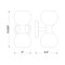 Z-Lite Artemis Wall Sconce, 2-Light, 6.5 In.W x 5 In.L x 10.75 In.H, Brushed Nickel/Matte Opal 494-2S-BN - alternate 3